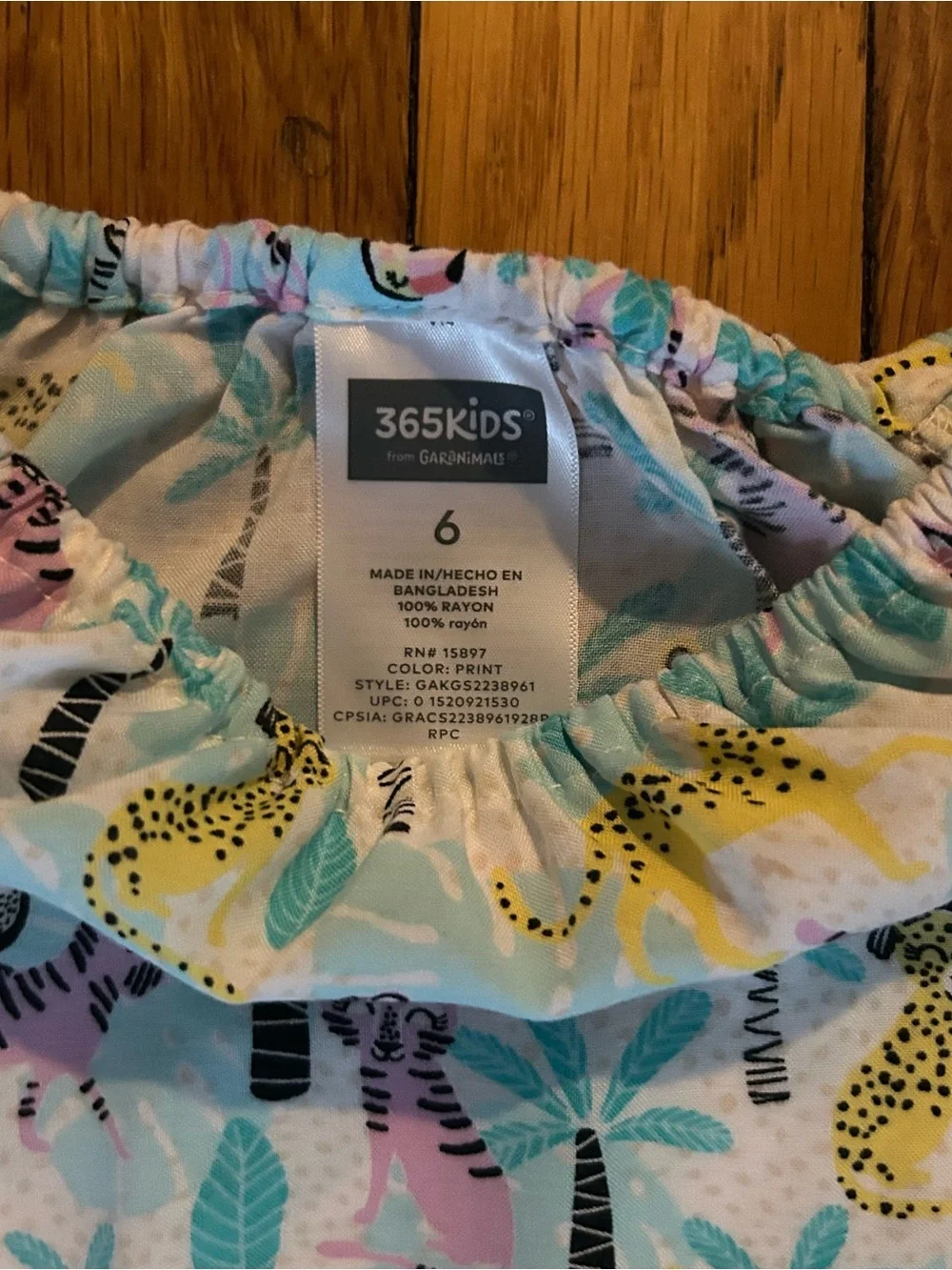 Girls' Tropical Animal Print Short Set - Light Blue
